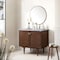 James Martin Vanities Amberly 36in Single Vanity, Mid-Century Walnut w/ 3 CM Carrara Marble Top 670-V36-WLT-3CAR - alternate 3